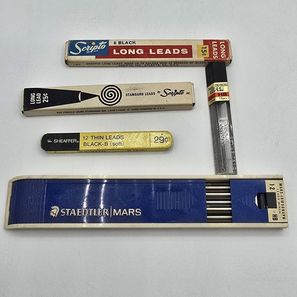 Vintage Mechanical Pencil Lead Lot Scripto  SHEAFFER STAEDTLER MARS Office